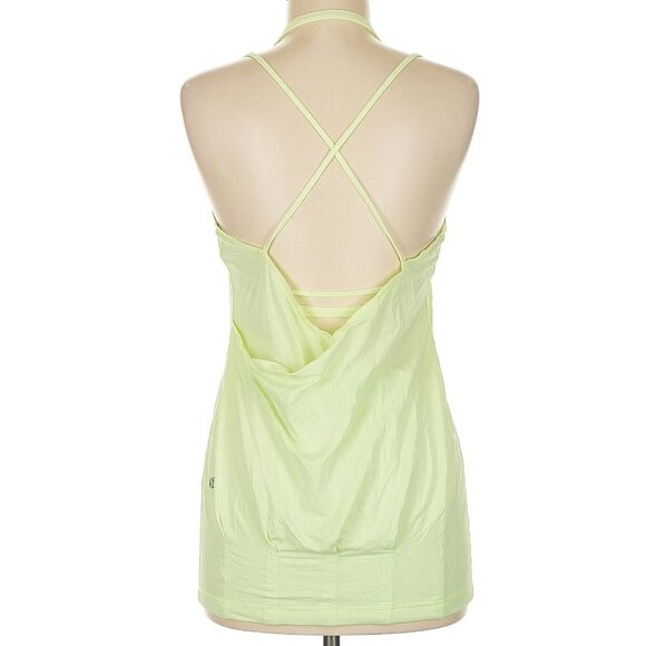 Lululemon Y2K Draped Back Tank — Light Green Criss-Cross Strappy Top - Picture 1 of 2